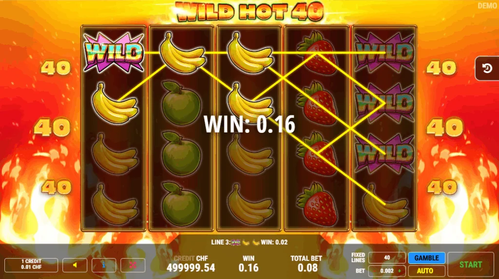 Wild Hot 40 slot game screenshot
