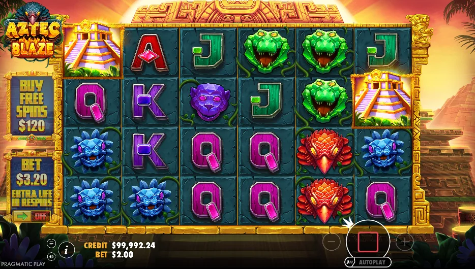 Aztec Blaze slot features and rtp