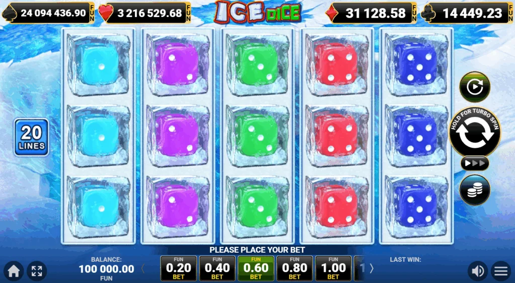 Ice Dice slot game screenshot