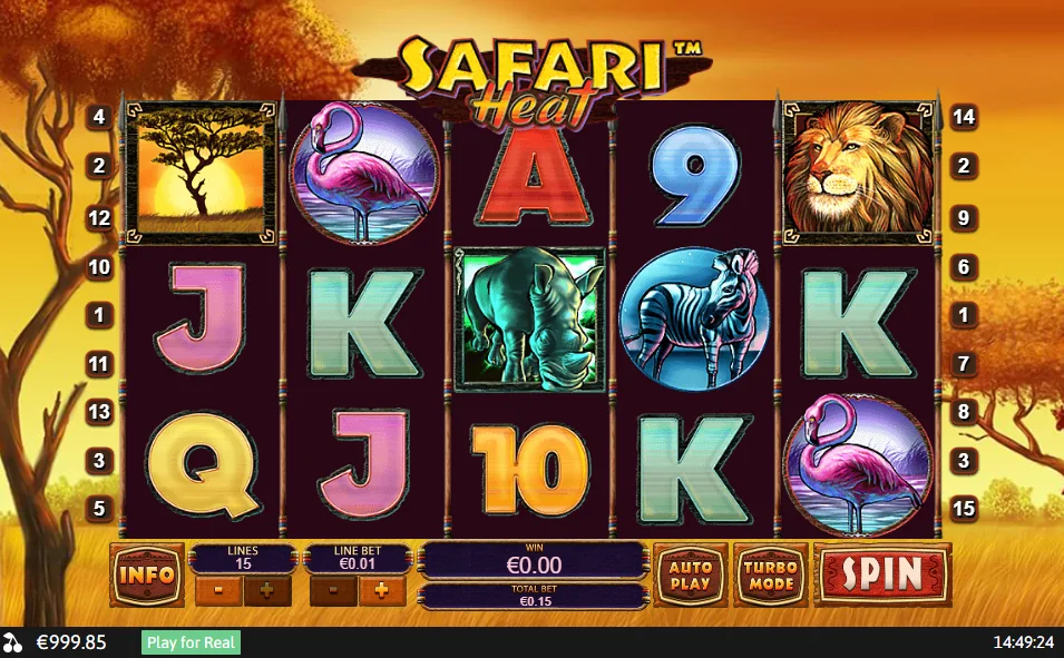 Safari Heat slot game screenshot