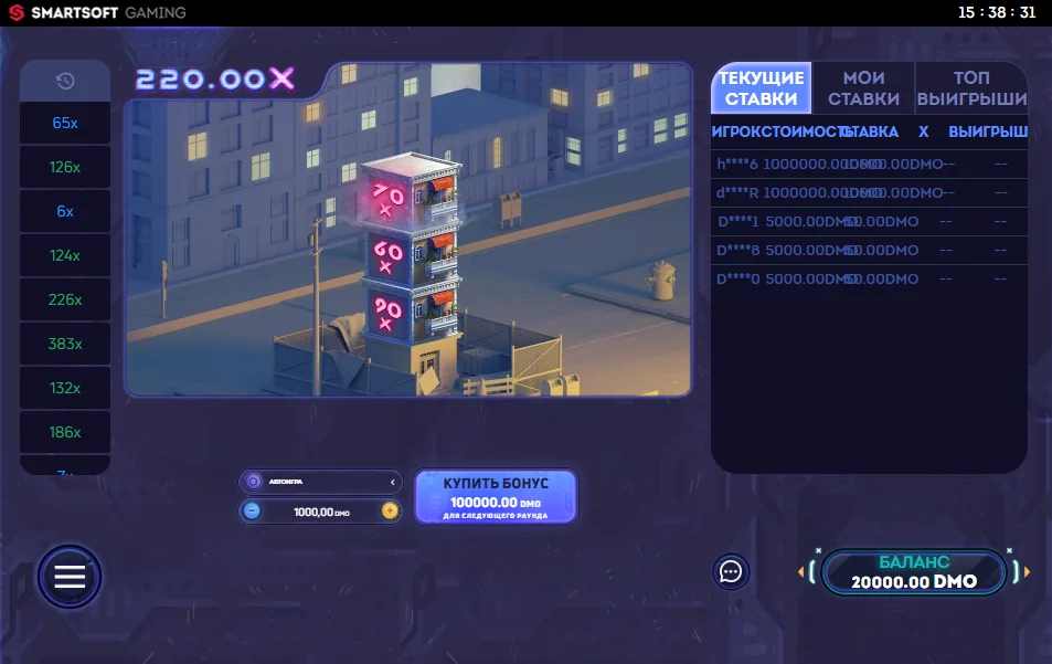 TowerX slot game screenshot