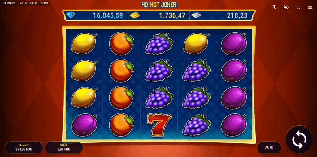 40 Hot Joker slot game screenshot