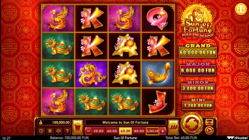 Sun of Fortune slot game screenshot