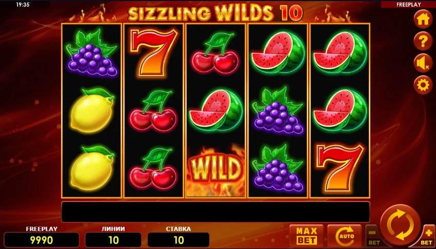 Sizzling Wilds 10 slot game screenshot