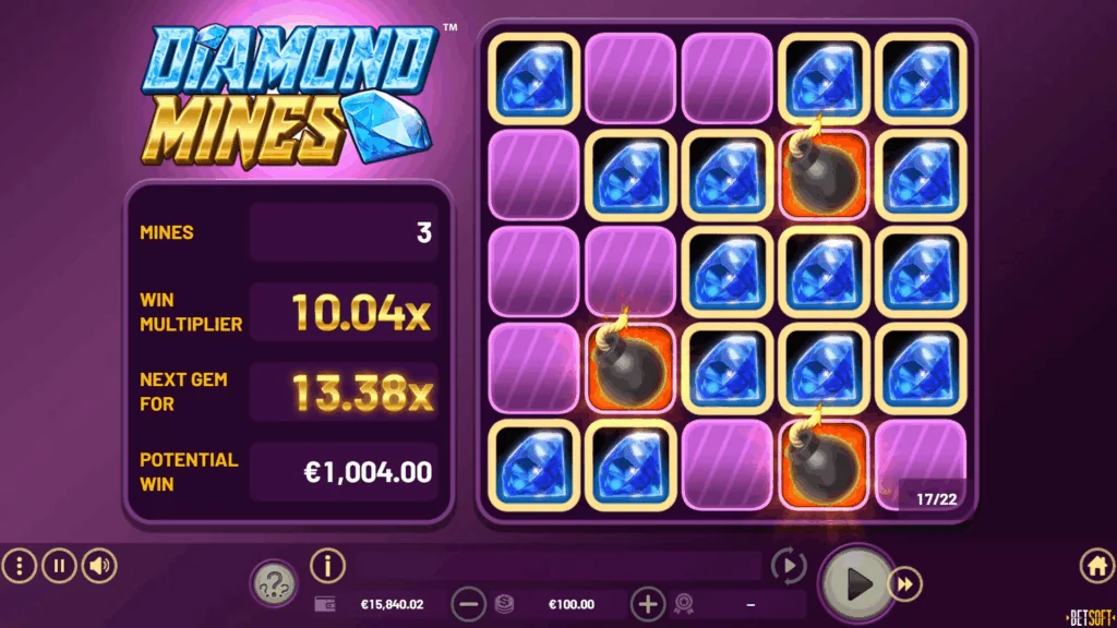 Diamond Mines demo gameplay how to play