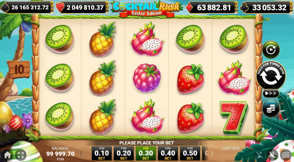 Cocktail Rush Easter Edition slot game screenshot