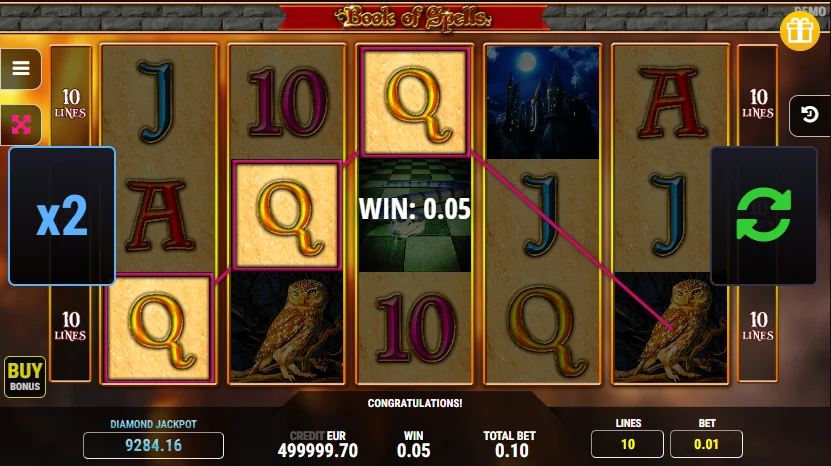 Book Of Spells slot game screenshot