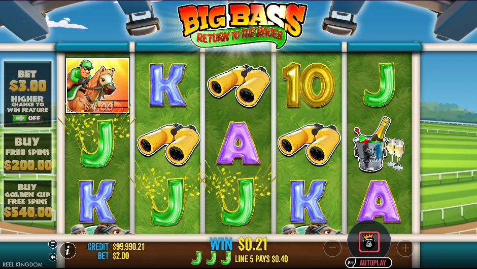 Big Bass Return to the Races slot game screenshot