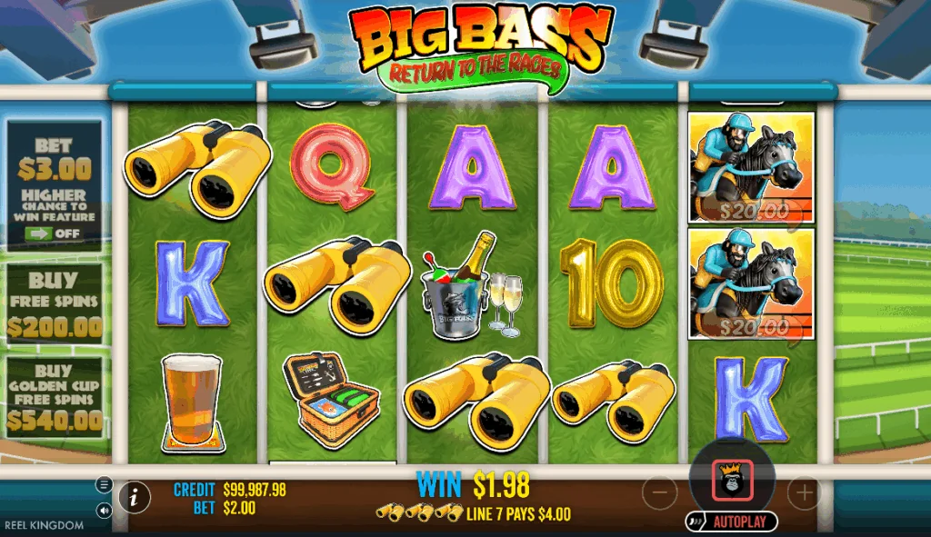 Big Bass Return to the Races slot features and rtp