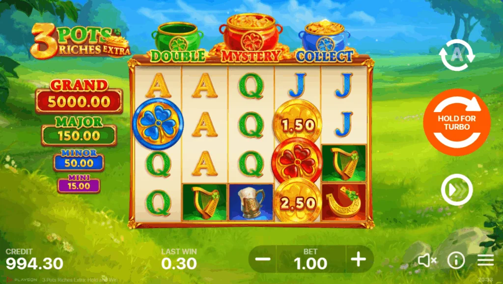 3 Pots Riches Extra slot features and rtp