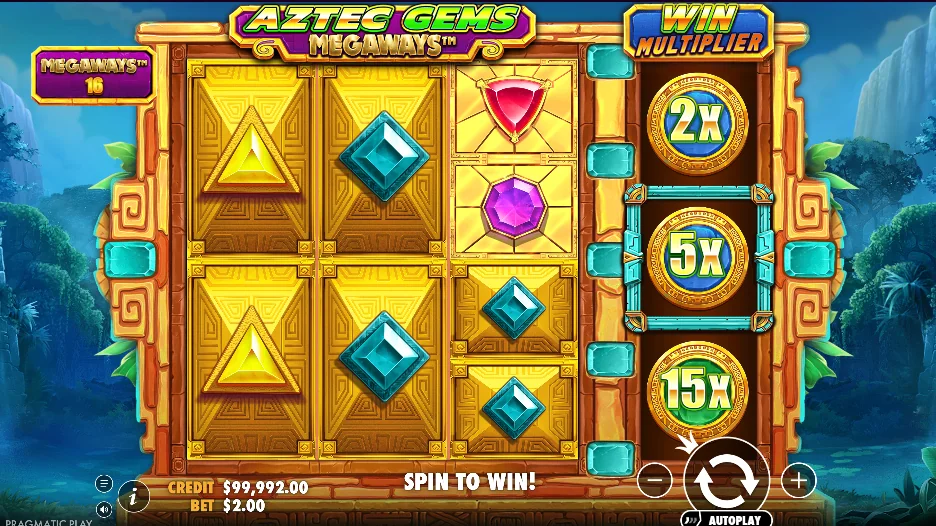Aztec Gems Megaways demo gameplay how to play