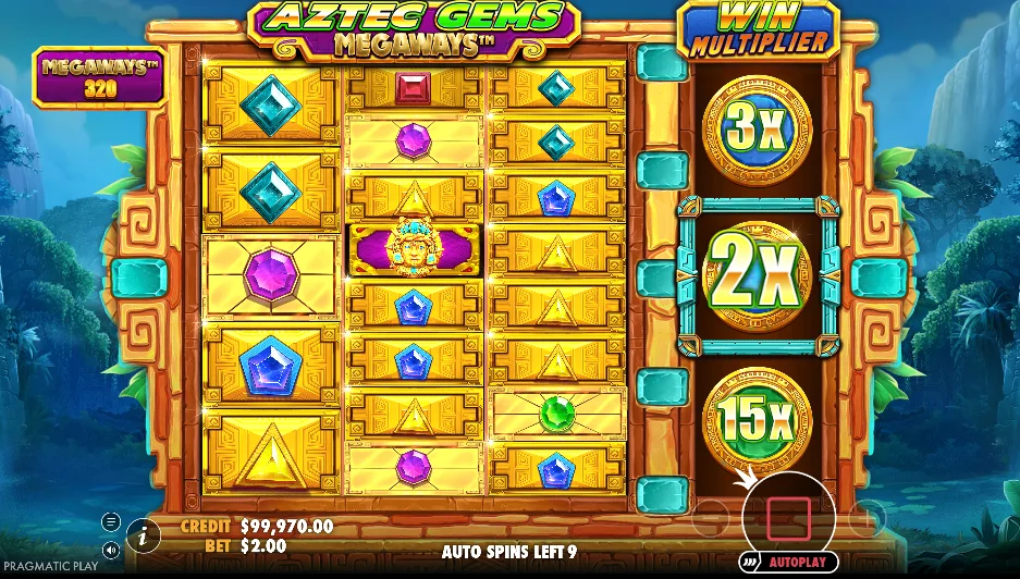 Aztec Gems Megaways slot game