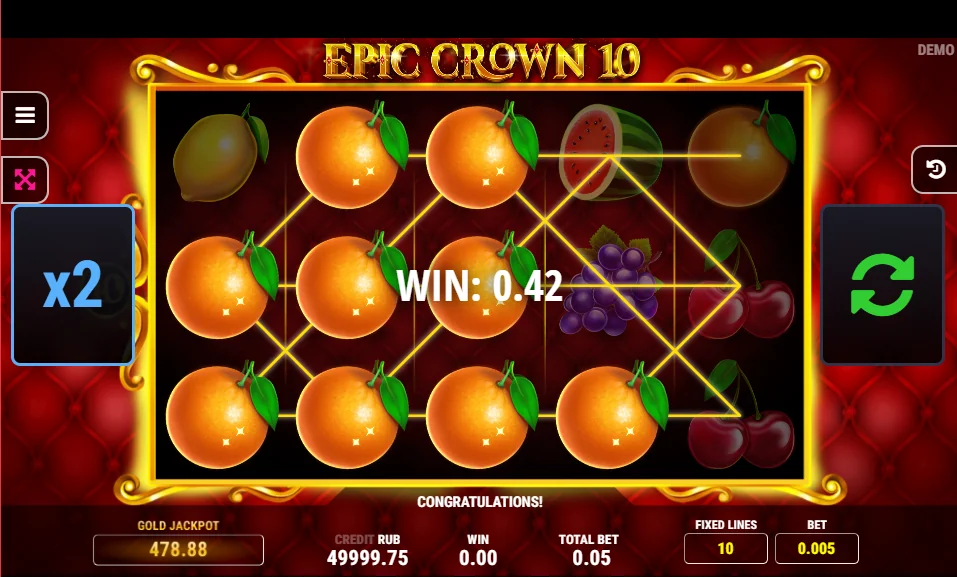 Epic Crown 10 slot game screenshot