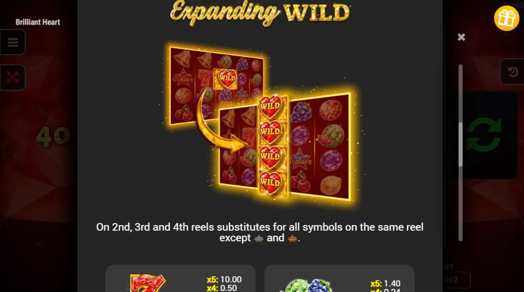 how to play Brilliant Heart slot game