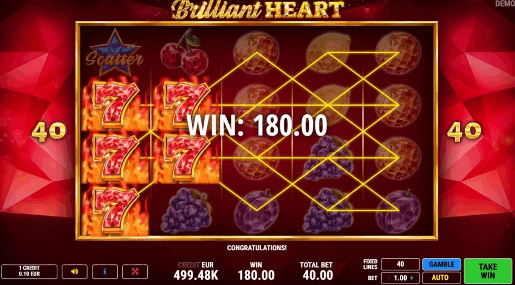Brilliant Heart slot features and rtp