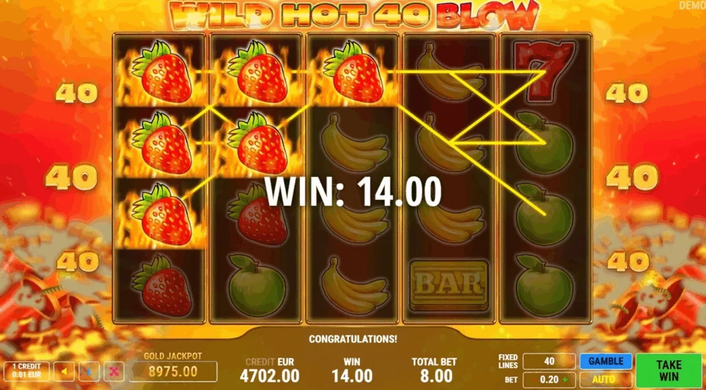 Wild Hot 40 Blow slot features and rtp