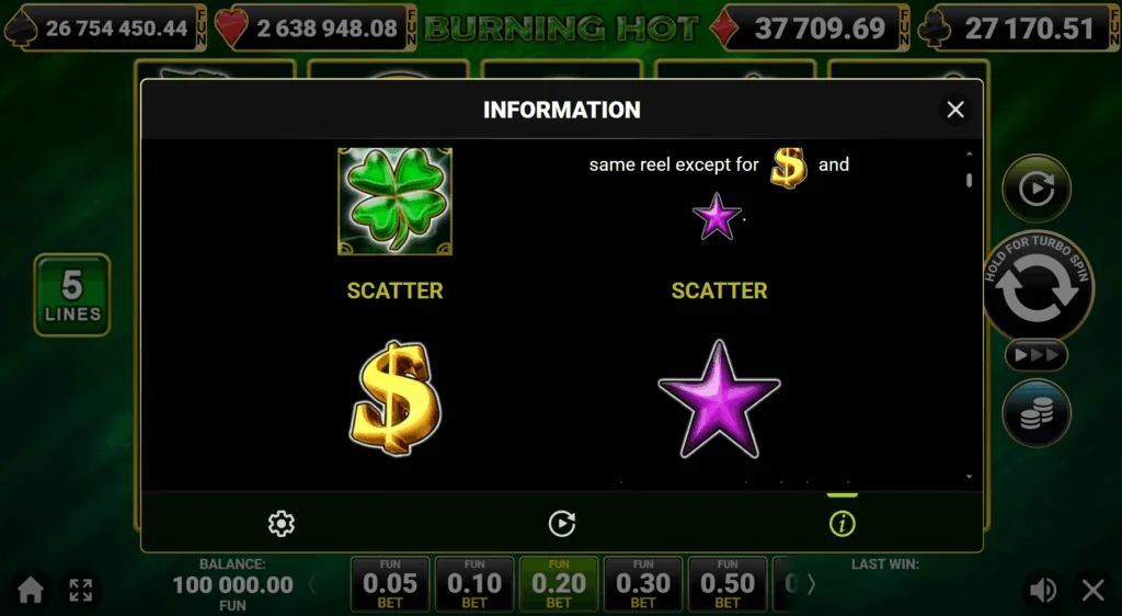 how to play Burning Hot slot game