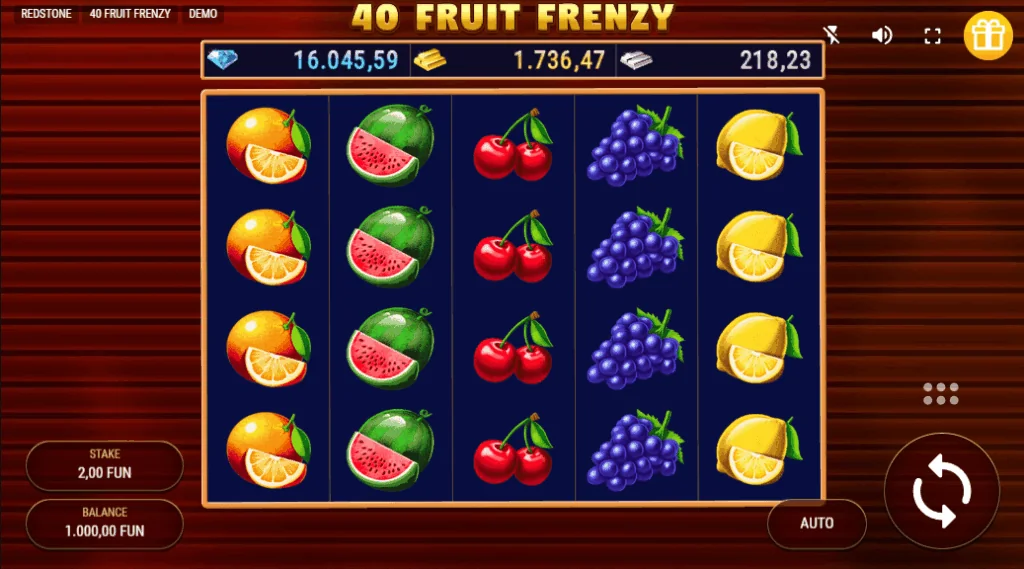 40 Fruit Frenzy demo gameplay