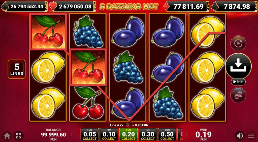5 Dazzling Hot demo gameplay