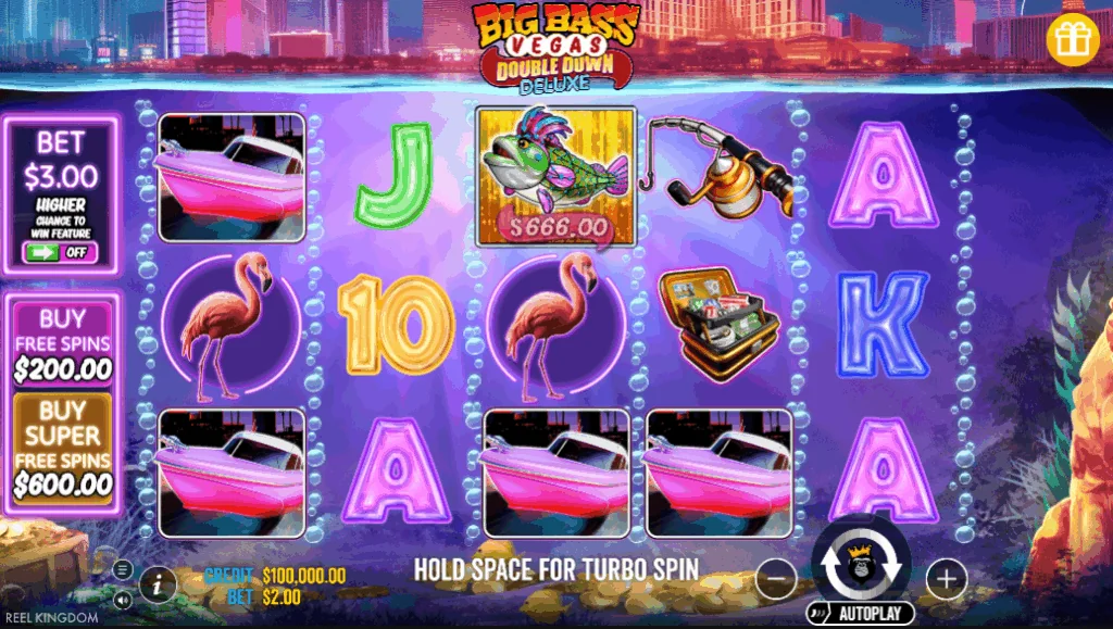 Big Bass Vegas Double Down Deluxe demo gameplay