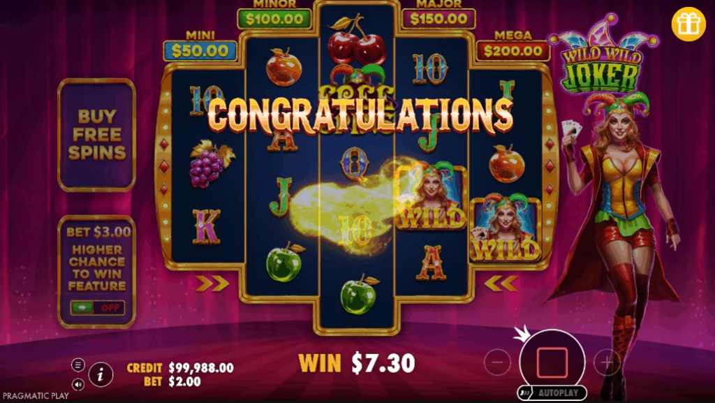 Wild Wild Joker slot features and rtp