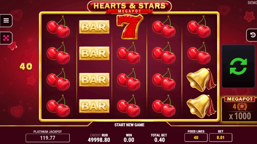 Hearts & Stars slot features and rtp