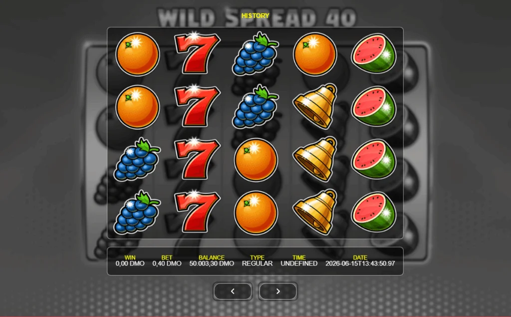 Wild Spread 40 slot features and rtp