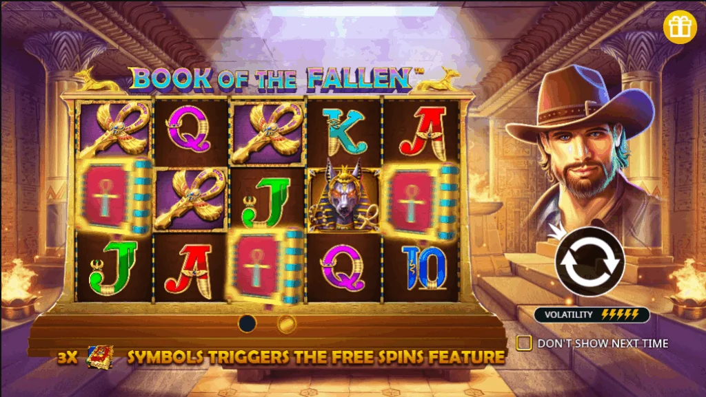 Book of Fallen slot game screenshot