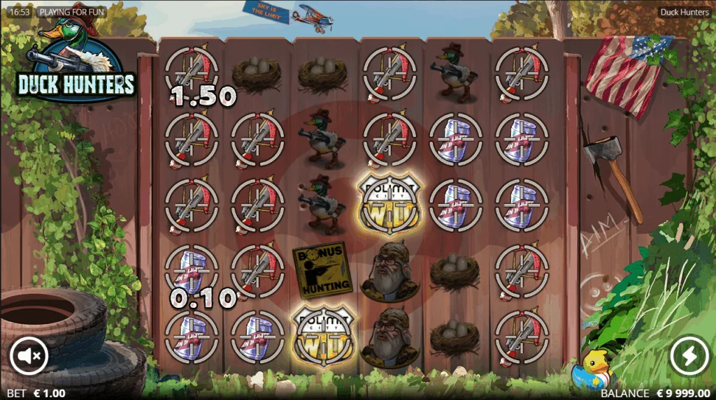 Duck Hunters slot game screenshot