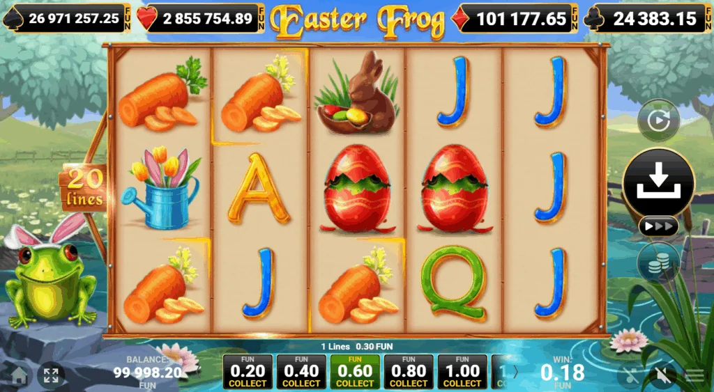 Easter Frog slot game screenshot