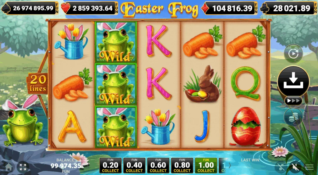 Easter Frog slot features and rtp