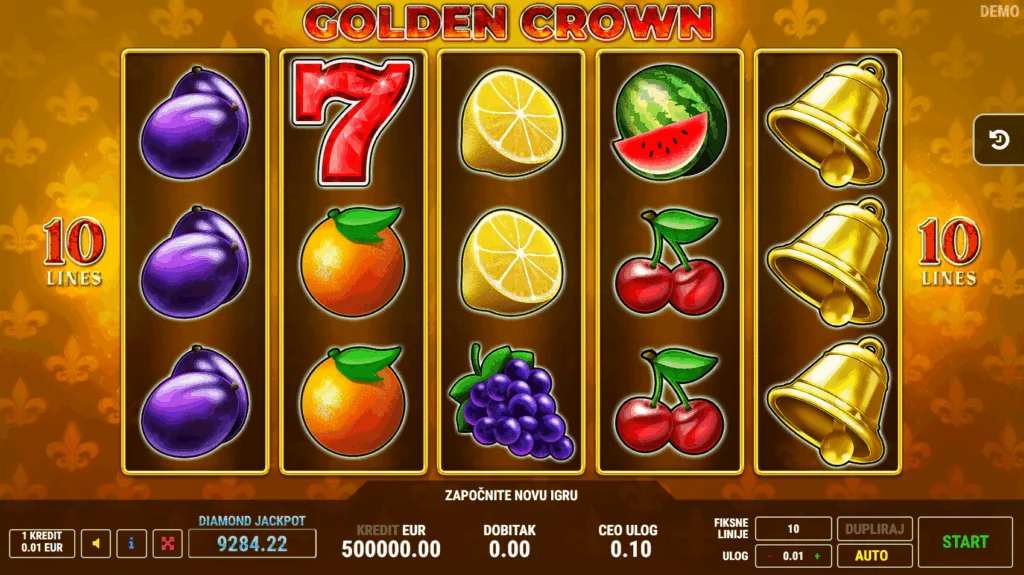 Golden Crown slot game screenshot
