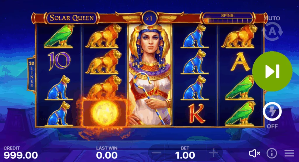Solar Queen slot game screenshot