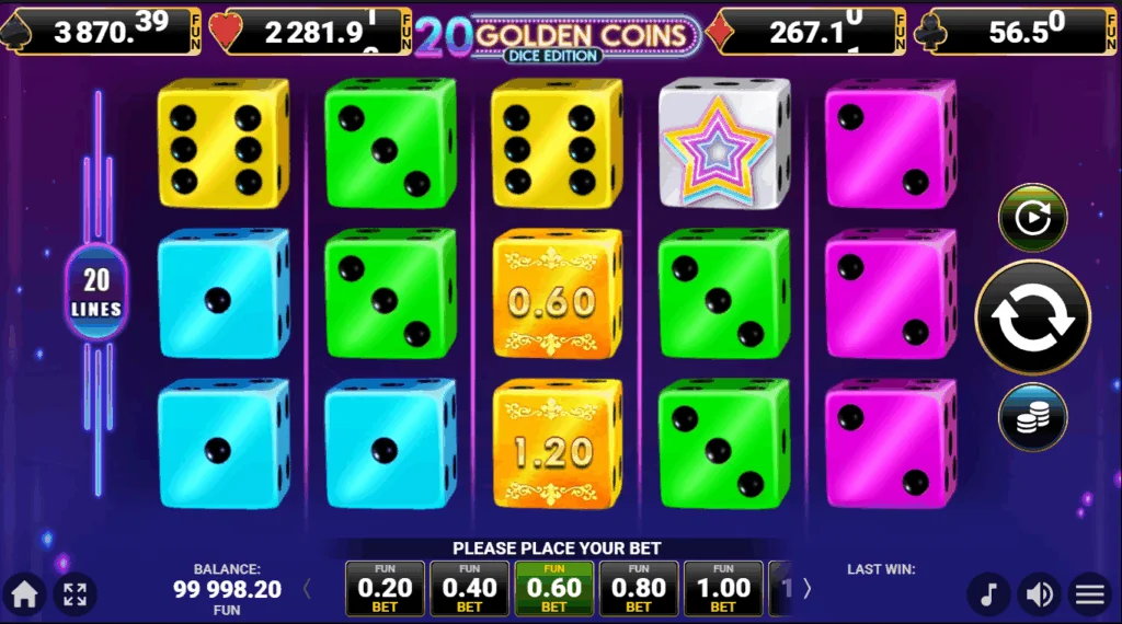 20 Golden Dice demo gameplay how to play