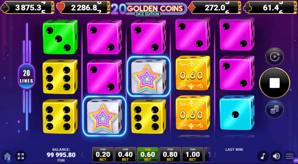 20 Golden Dice slot game