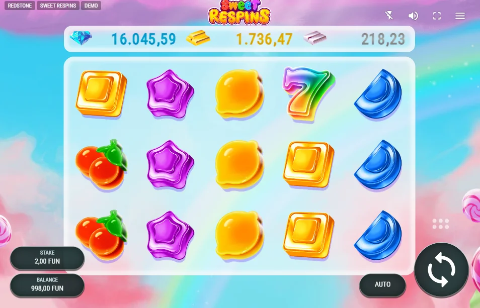 Sweet Respins slot game screenshot