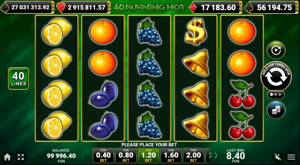 40 Burning Hot slot game