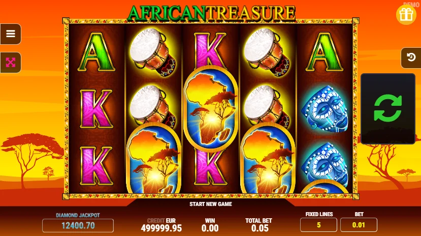 African Treasure slot game screenshot