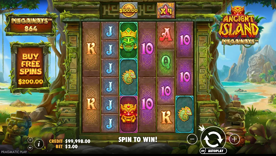 Ancient Island Megaways demo gameplay how to play