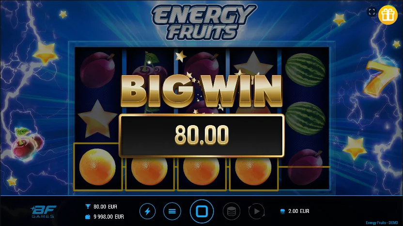 Energy Fruits demo gameplay how to play