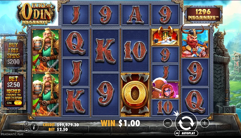 Fury of Odin Megaways slot features and rtp