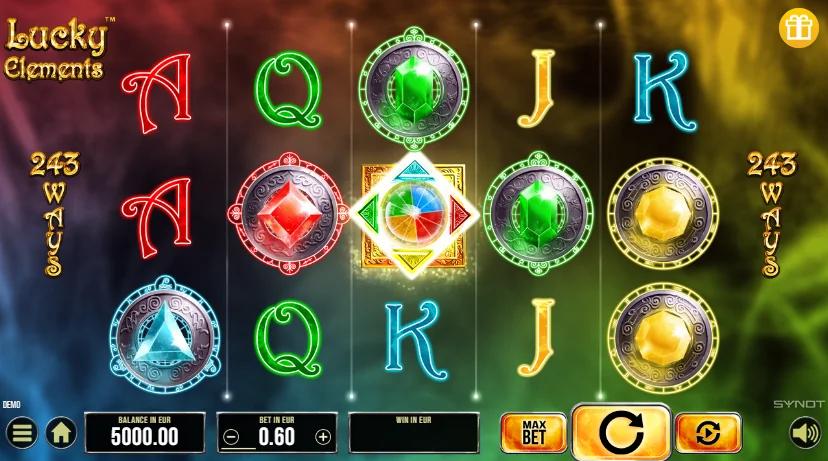 Lucky Elements slot game screenshot