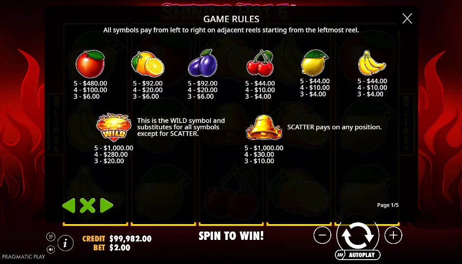 Shining Hot 5 slot game