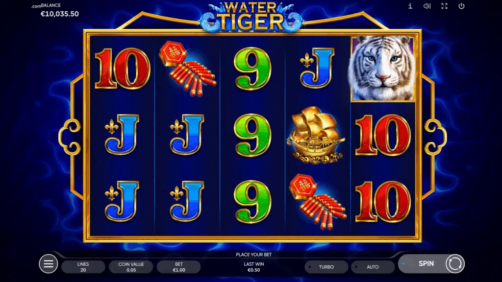 Water Tiger slot game screenshot