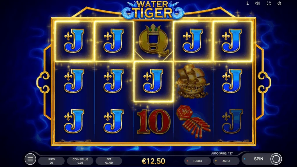 Water Tiger slot features and rtp