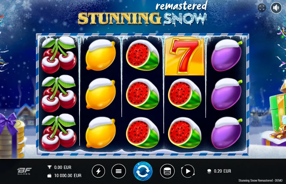 Stunning Snow Remastered slot game screenshot