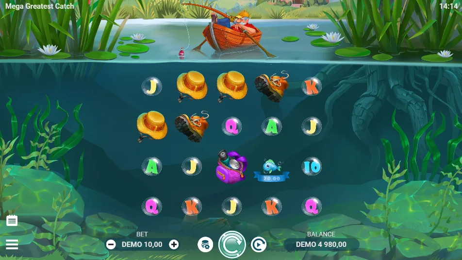 Mega Greatest Catch slot game screenshot