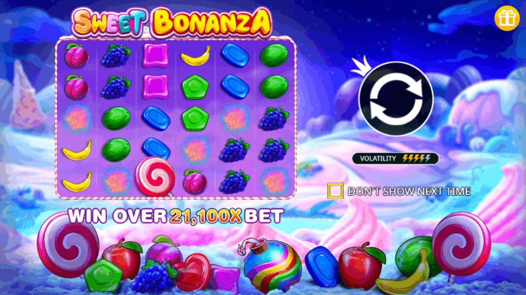 Sweet Bonanza slot game screenshot