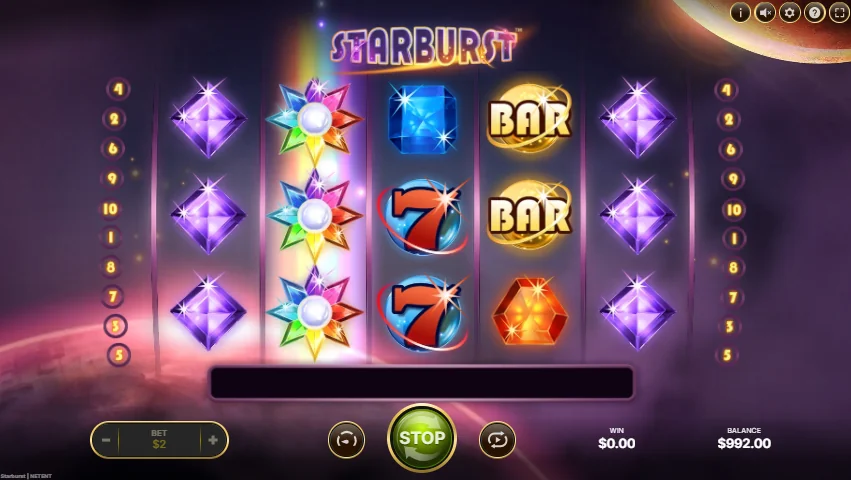 Starburst slot features and rtp