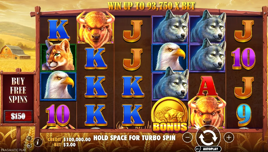 Buffalo King slot game screenshot